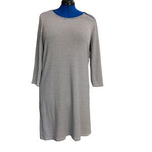 FLEUR‎ BLEUE Women’s Dark Blue Striped Dress Size XL